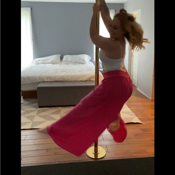 SOLD Iconic Zara Hot Barbie Pink Wide Leg Palazzo Genie Pants - Picture 3 of 6